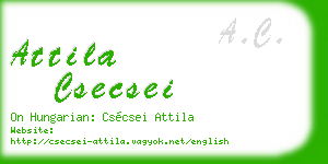 attila csecsei business card