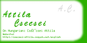 attila csecsei business card